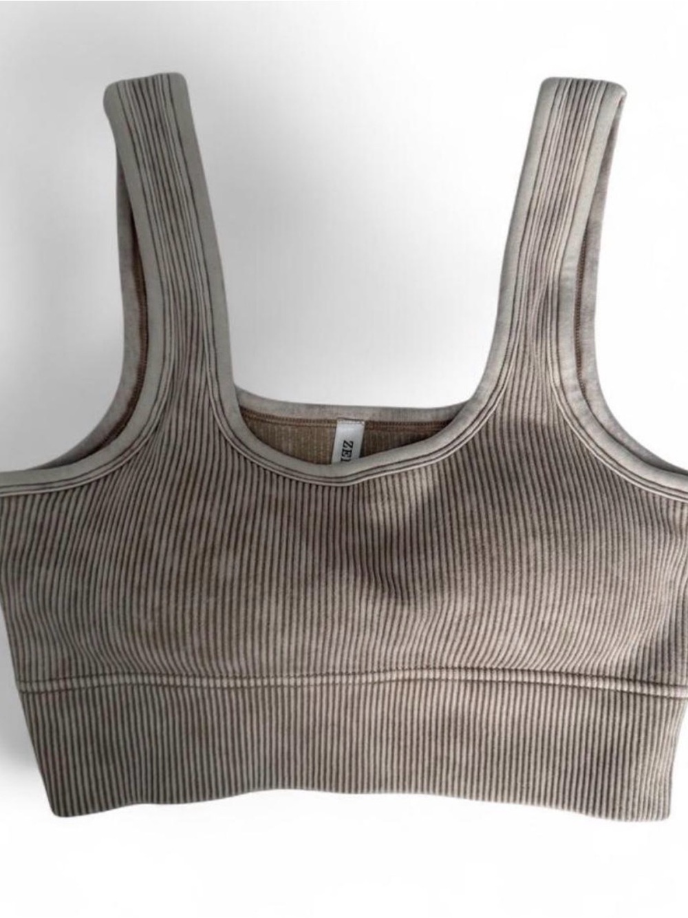 Zenana Ribbed Cropped Tank
